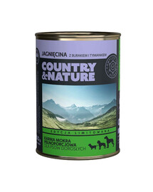 COUNTRY&NATURE Bezzbożowa karma jagnięcina 400 g