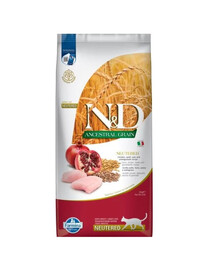 FARMINA N&D Ancestral Adult Cat Neutered 10 kg pollo, farro, avena e melograno