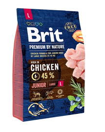 BRIT Premium By Nature Chicken Junior Large L 3 kg