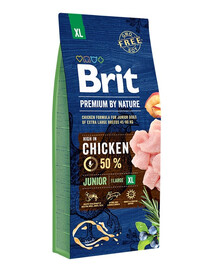 BRIT Premium By Nature Chicken Junior Extra Large XL 15kg