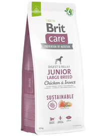 BRIT Care Sustainable Junior Large Breed con pollo e insetti 12 kg