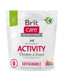 BRIT CARE Dog Sustainable Activity chicken insekt per cani adulti attivi con pollo e insetti 1kg
