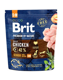 BRIT Premium By Nature Chicken Senior Small Medium S+M 1kg