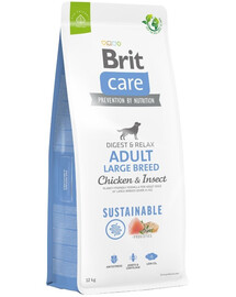 BRIT Care Dog Sustainable Adult Large Breed Chicken & Insect cibo per cani adulti di taglia grande con pollo e insetti 12 kg