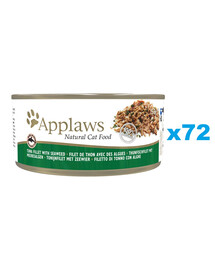 APPLAWS Cat Adult Tuna with Seaweed in Broth tonno con alghe in brodo 72 x 156g