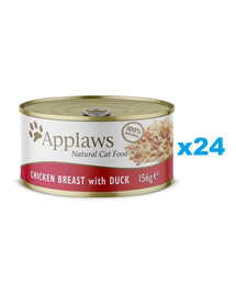 APPLAWS Cat Adult Chicken Breast with Duck in Broth petto di pollo con anatra in brodo 24 x 156g