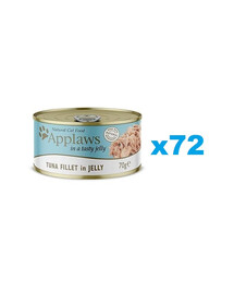 APPLAWS Cat Adult Tuna Fillet in Jelly tonno in gelatina 72 x 70g