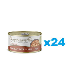 APPLAWS Cat Senior Tuna with Salmon in Jelly tonno con salmone in gelatina per anziani 24 x 70g