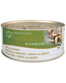 APPLAWS Cat Adult Tuna with Seaweed in Jelly tonno con alghe in gelatina 6 x 70g