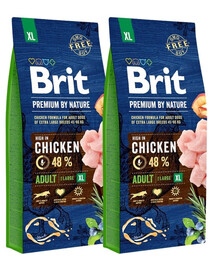 BRIT Premium By Nature Chicken Adult Extra Large XL 30kg (2 x 15kg)