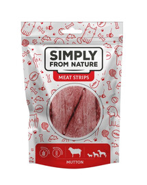 SIMPLY FROM NATURE Meat Strips Strisce di carne di montone per cani 80g