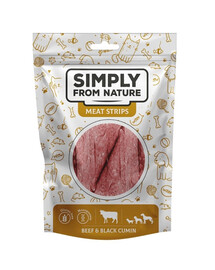 SIMPLY FROM NATURE Meat Strips Strisce di carne con manzo e nigella per cani 80g