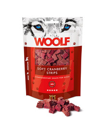 WOOLF Soft Cranberry Strips 100g strisce morbide di mirtillo rosso