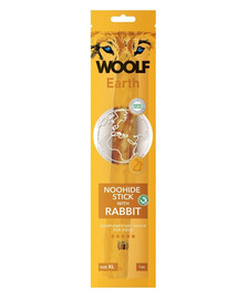 WOOLF Earth Noohide Stick with Rabbit XL 85g bastoncino di coniglio