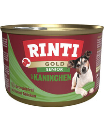 RINTI Gold Senior Rabbit Mini Coniglio per cani anziani di piccola taglia 185g