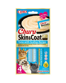 INABA Churu Skin&Coat 4x14g con tonno e capesante per gatti