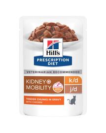 HILL'S PRESCRIPTION DIET k/d + Mobility con pollo 12 x 85g in bustina