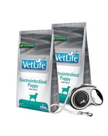 FARMINA VetLife Dog Puppy Gastrointestinal Puppy 2 x 12 kg + FLEXI New Comfort L Tape 8 m GRATIS