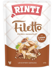 RINTI Filetto in Jelly Chicken&Lamb bustina con pollo e agnello in gelatina 100 g