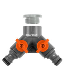 GARDENA OGS valvola doppia con filettatura da 1" e adattatore da 3/4"