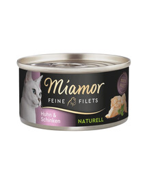 MIAMOR Feine Filets Naturell Chicken&Ham 80g pollo e prosciutto in salsa propria