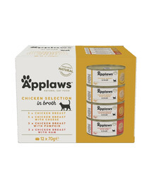 APPLAWS Collection cibo umido per gatti mix di sapori di pollo 12x70g