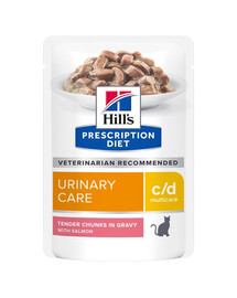 HILL'S Prescription Diet Feline C/D Multicare Urinary care con salmone 12x85g