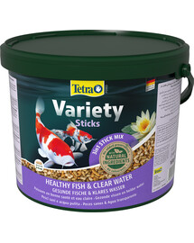TETRA Pond Variety Sticks 10l Mix completo per pesci da laghetto a base di tre diversi tipi di stick