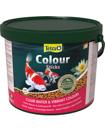 TETRA Pond Colour Sticks 10l Mangime completo per pesci da laghetto dai colori brillanti