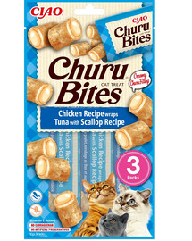 INABA Churu Bites Chicken tuna&scallop wrap 3x10g
