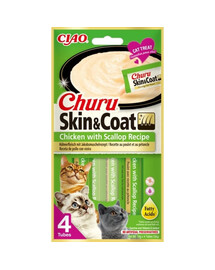 INABA Churu Skin&Coat 4x14g con pollo e capesante per gatti