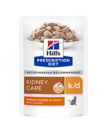 HILL'S Prescription Diet Feline k/d Kidney Care con pollo in bustina 12x85 g