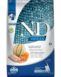 FARMINA N&D Ocean Cat Kitten Cod, Shrimp, Pumpkin & Cantaloupe 5 kg