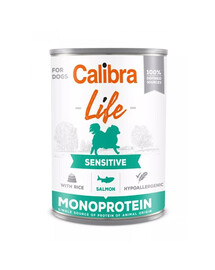 CALIBRA Dog Life Sensitive Salmon with Rice 400g con salmone e riso