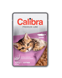 CALIBRA Cat Premium Line Kitten Salmon 100g con salmone per gattini