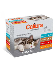 CALIBRA Cat Premium Line Adult Multipack 12 x 100 g bustine per gatti