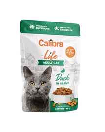 CALIBRA Cat Life Pouch Adult Duck in gravy 85 g anatra in salsa per gatti
