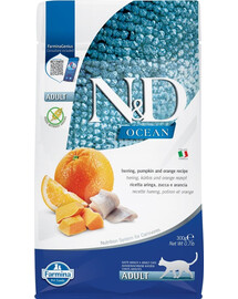 FARMINA N&D Ocean cat adult herring pumpkin and orange 300 g aringa, zucca e arancia per gatti