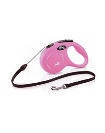 FLEXI  Guinzaglio New Classic Corda S 5 m rosa