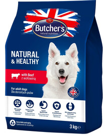 BUTCHER'S Natural&Healthy Dog Dry con manzo 3 kg