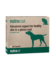 NUTRAVET Nutracoat 90 capsule per la salute della pelle e del pelo di cani e gatti