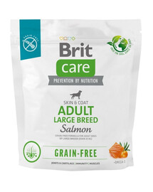 BRIT CARE Dog Grain-Free Adult large breed salmon con salmone per cani adulti di taglia grande 1kg