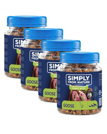 SIMPLY FROM NATURE Smart Bites Snack di oca per cani 4 x 130g