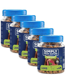 SIMPLY FROM NATURE Smart Bites Snack di agnello per cani 5 x 130g