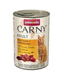 ANIMONDA Carny  Adult 400 g - manzo, pollo e cuoricini d'anatra