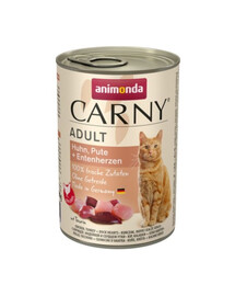 ANIMONDA Carny Adult 400 g - pollo, tacchino e cuoricini d'anatra