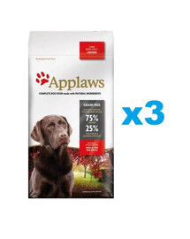 APPLAWS Adult Dog Large Breed Chicken 6 kg (3x2 kg) con pollo per cani adulti di razza grande
