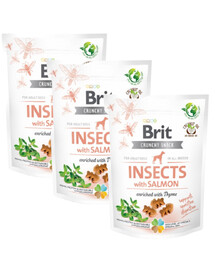BRIT Care Dog Functional Snack Insect 3 x 200g snack con insetti e salmone