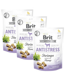 BRIT Care Dog Functional Snack Shrimp Anatistress 3 x 150g snack con gamberetti per lo stress