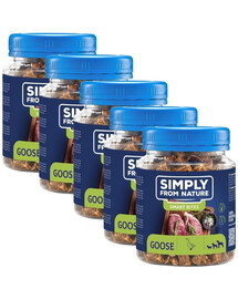 SIMPLY FROM NATURE Smart Bites Snack di oca per cani 5 x 130g